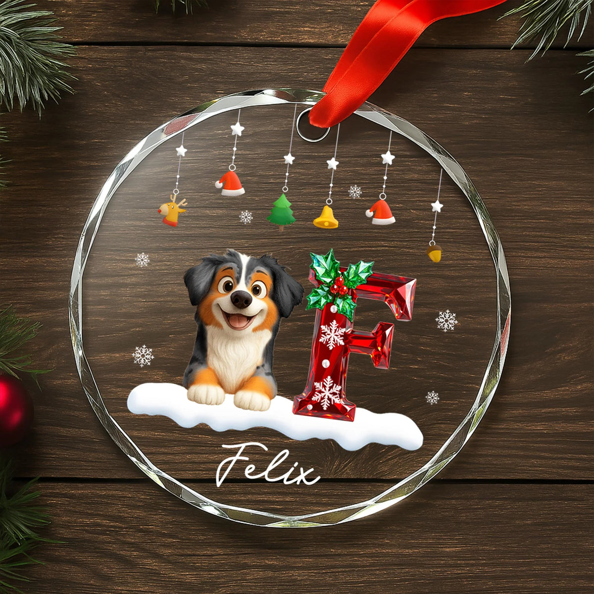To Felix, Happy Holidays With Dog And Holiday Letter