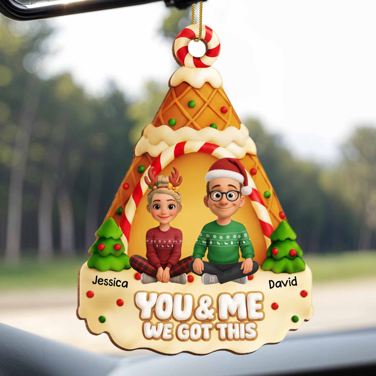 You & Me We Got This, Christmas Ice Cream Cone Design