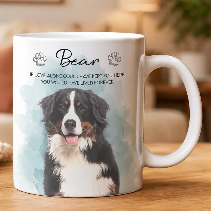 Until We Meet Again Personalized Watercolor Pet Photo Mug - Custom Pet Memorial Keepsake for Dog Lovers