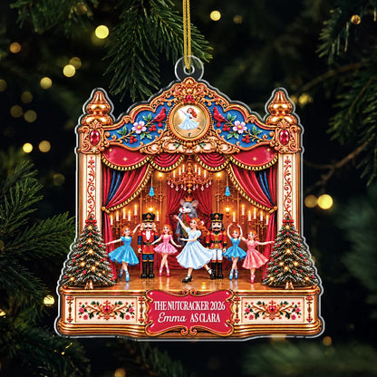 The Nutcracker 2026 Personalized Nutcracker Acrylic Ornament - Custom Ballet Christmas Gift for Kids
