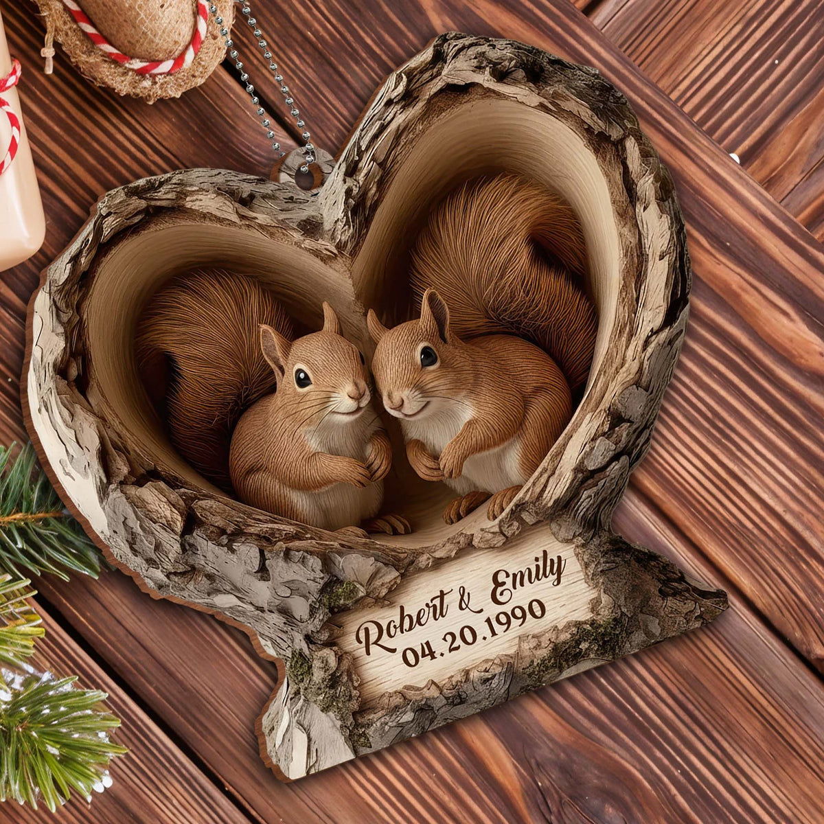 Love Unites Us, Heart-Shaped Tree With Squirrels