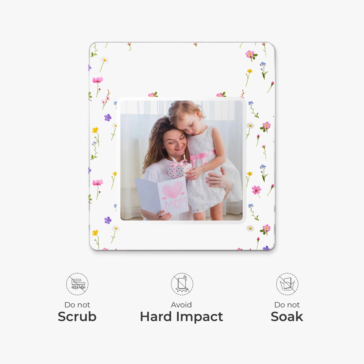 I Love You Custom Photo Acrylic Magnet - Personalized Keepsake Gift for Mom, Dad & Grandma