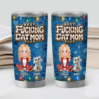 Best Fcking Dog Dad Ever Personalized Tumbler - Funny Pet Lover Gift for Dad