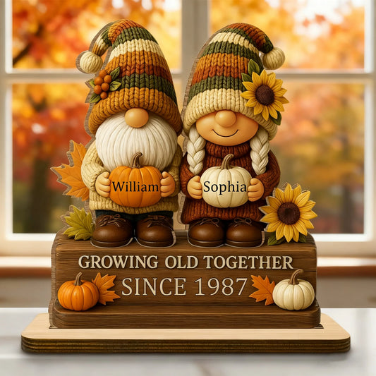 Custom Growing Old Together Plaque for Couples with personalized design details for meaningful gifting