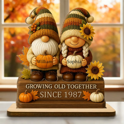 Custom Growing Old Together Plaque for Couples with personalized design details for meaningful gifting