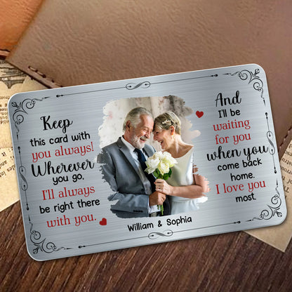 Personalized Wallet Card for Husband with personalized design details for meaningful gifting image 6