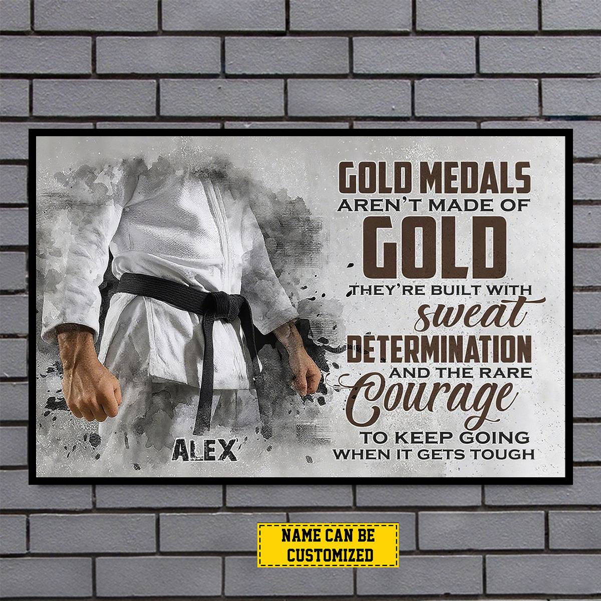 Custom Jiu Jitsu Canvas Print for Boyfriend with personalized design details for meaningful gifting image 8