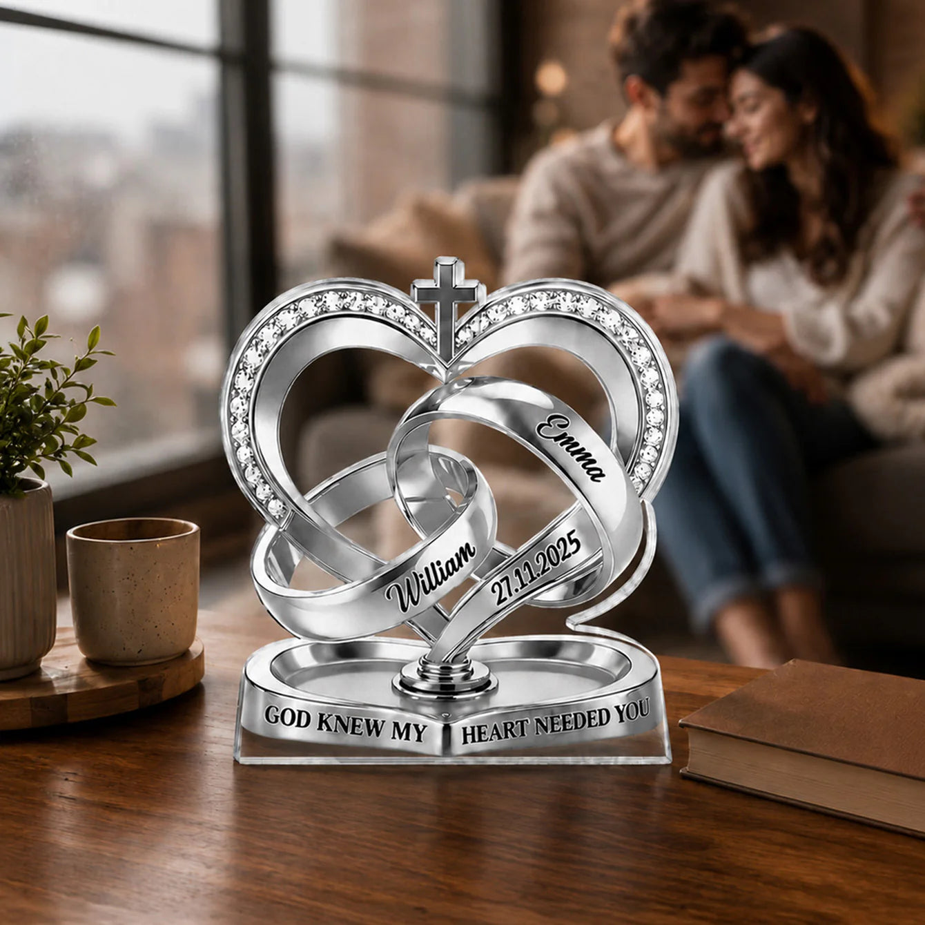 Plaque gift-ready design for Couples