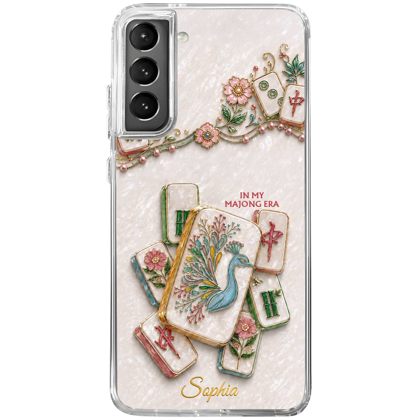 Custom Mahjong Phone Case for Mom with personalized design details for meaningful gifting image 6