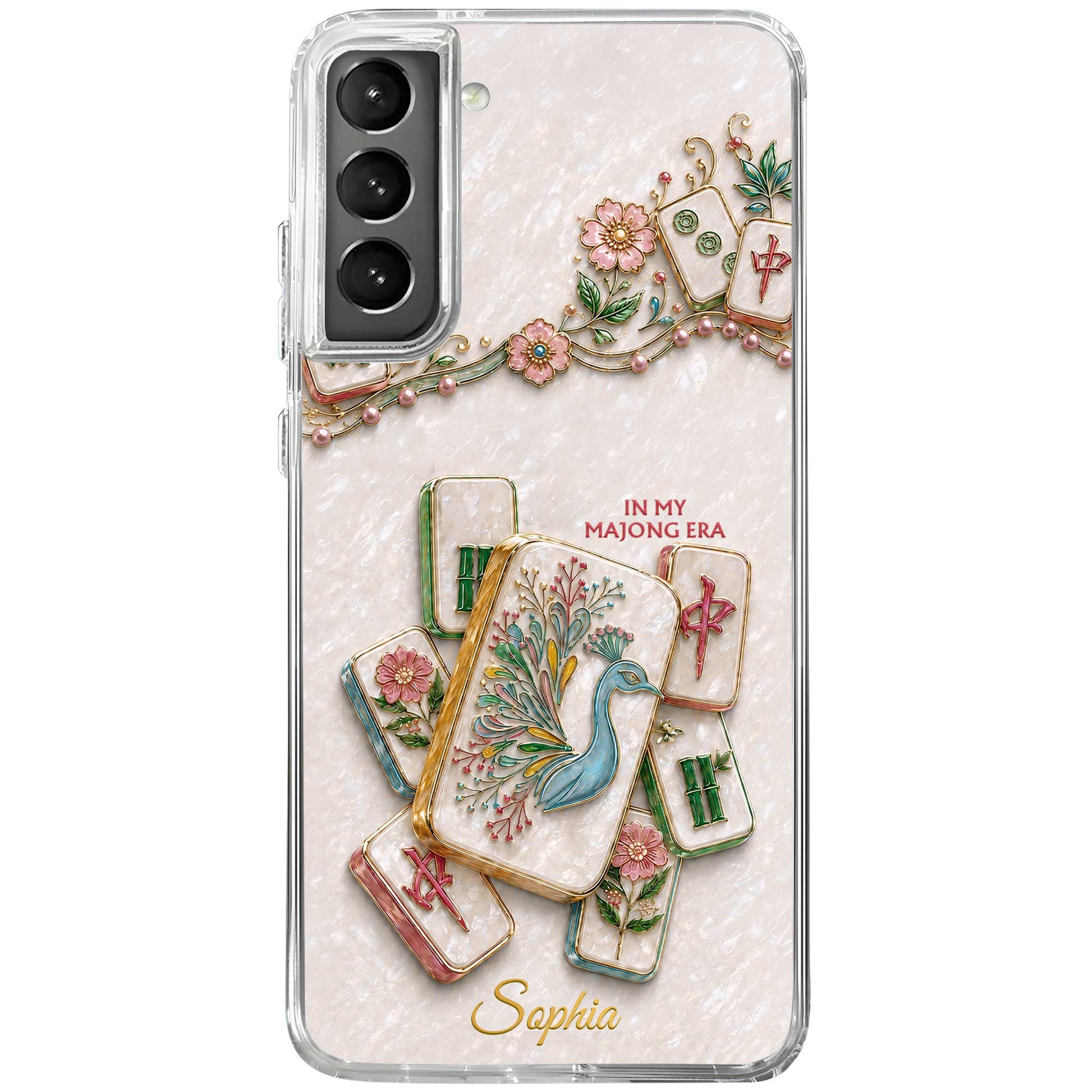 Custom Mahjong Phone Case for Mom with personalized design details for meaningful gifting image 6