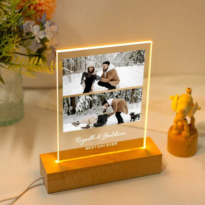 Custom Photo LED Night Light - Personalized Gift for Couples & Friends