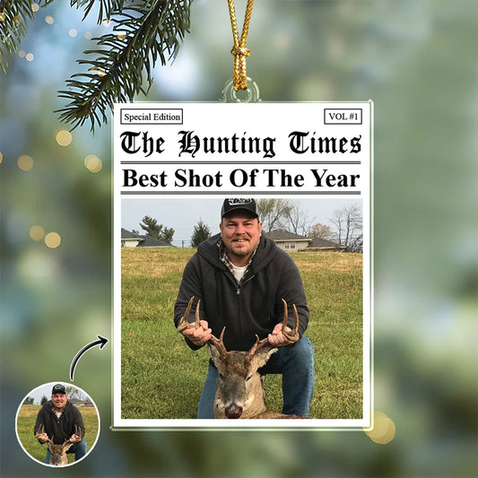 The Hunting Times Personalized Photo Acrylic Ornament - Custom Hunter of the Season Keepsake Gift