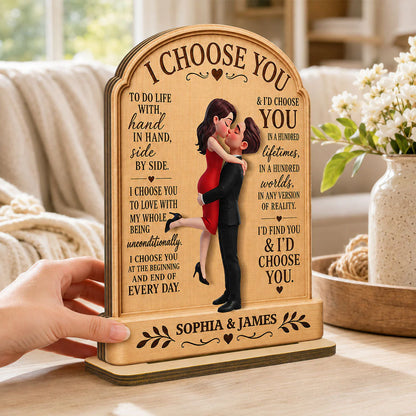 Personalized Anniversary Wooden Plaque personalization view for Couples