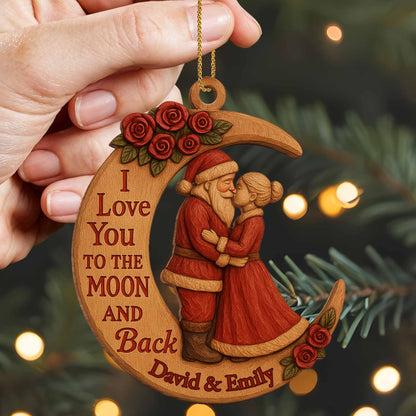 I Love You To The Moon And Back Santa Claus And Roses