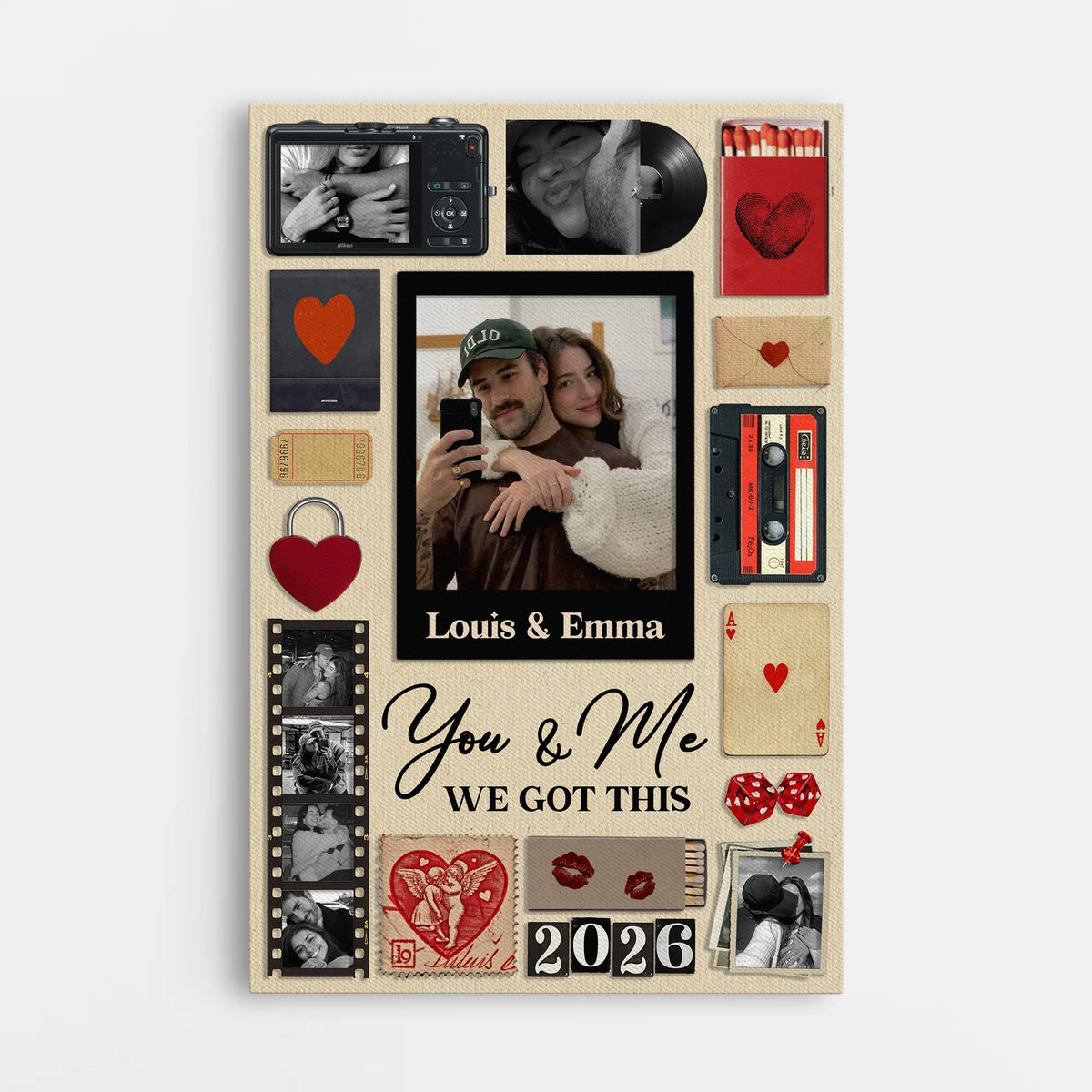 You & Me We Got This Personalized Couple Canvas / Poster - Romantic Anniversary Wedding Wall Art for Husband Wife