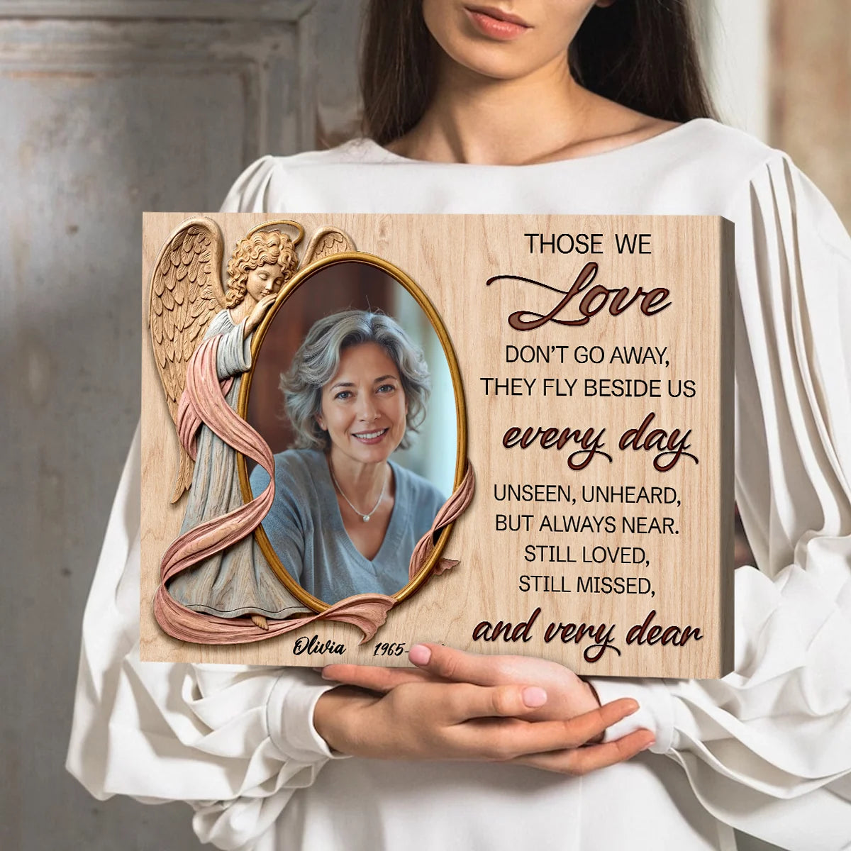 "Those We Love Don't Go Away" Personalized Memorial Canvas / Poster - Sympathy Gift for Family