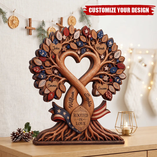 Personalized Family Tree Wood Sign personalization view for Mom