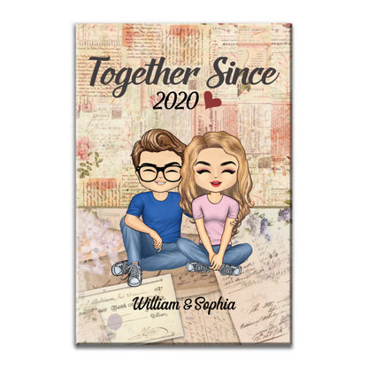 Personalized Together Since Canvas personalization view for Couples