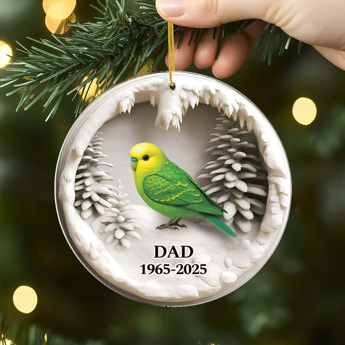 Cardinal Personalized Acrylic Ornament - Custom Memorial Keepsake Gift for Family & Christmas Remembrance