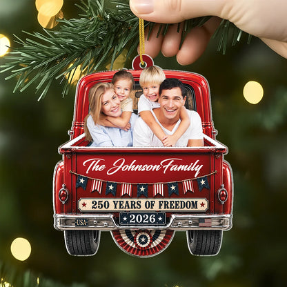 250 Years Of Freedom Personalized Acrylic Ornament - Custom Photo Keepsake Gift for Family