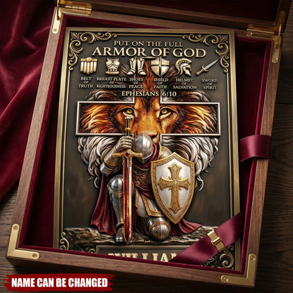 Canvas / Poster material and size view - Custom Armor Of God Canvas Print