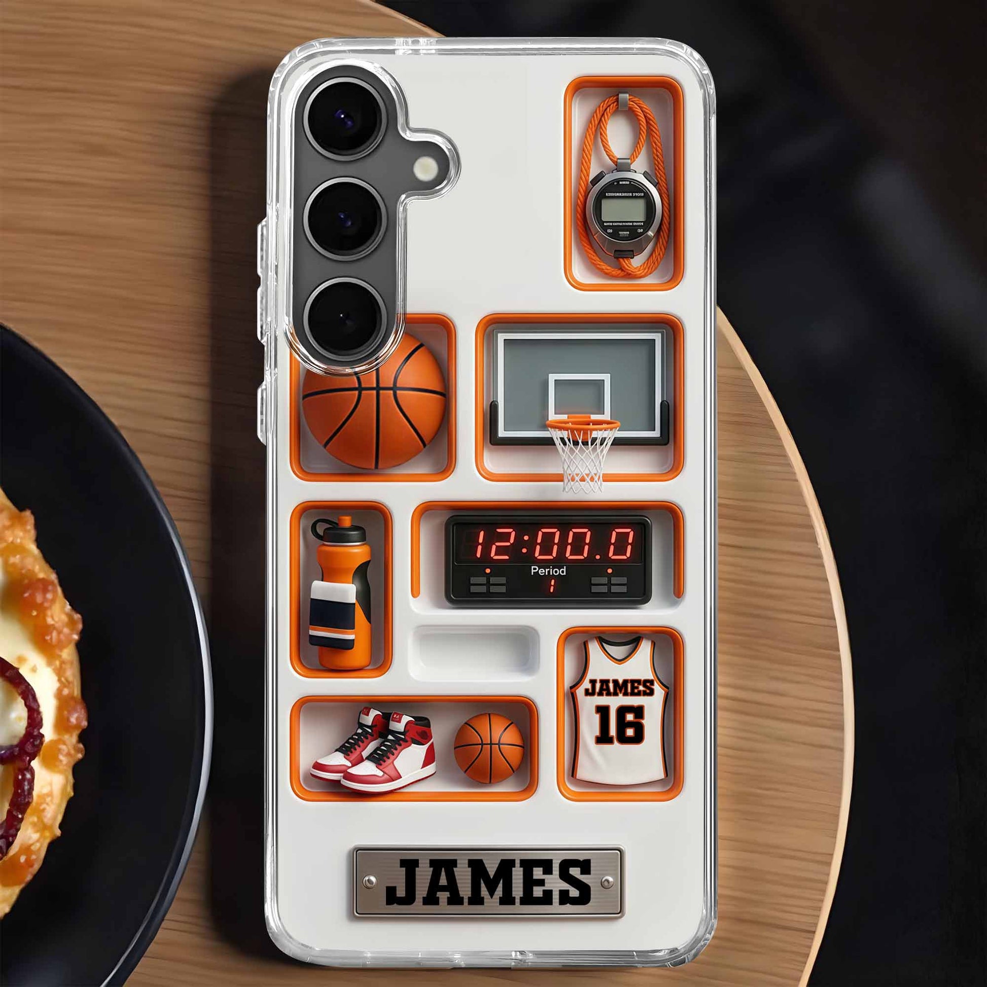 Personalized Basketball Phone Case - Custom Jersey & Hoop Sports Gift for Basketball Lovers
