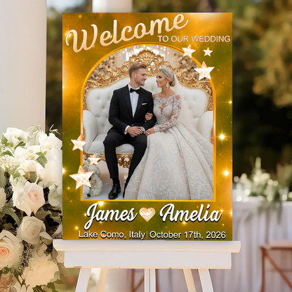 Custom Wedding Welcome Sign personalization view for Couples