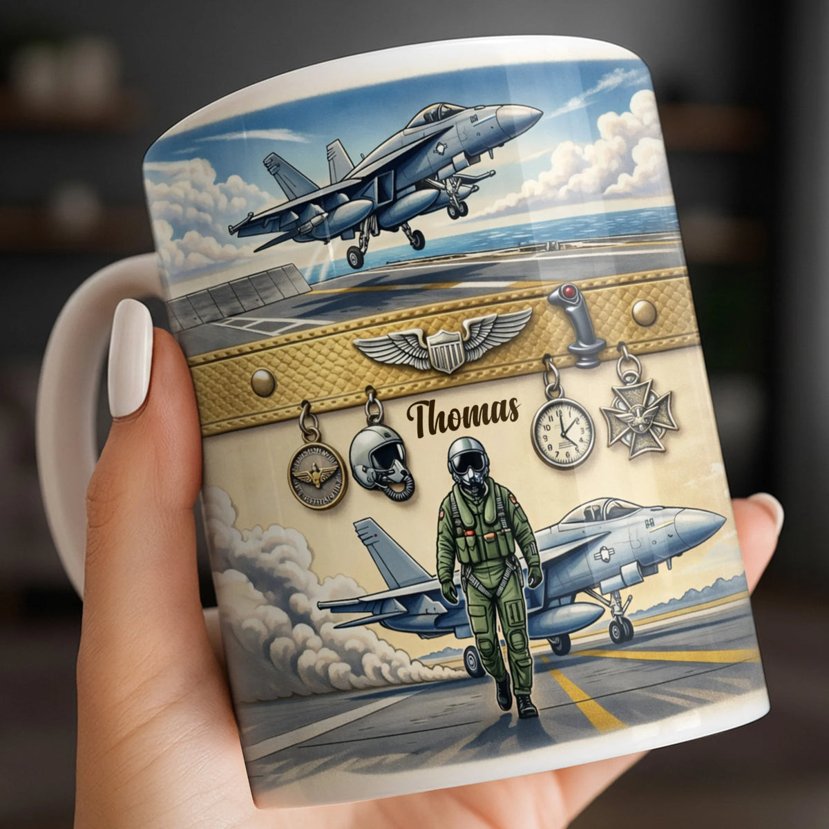 Customizable Military Pilot And Jets Theme
