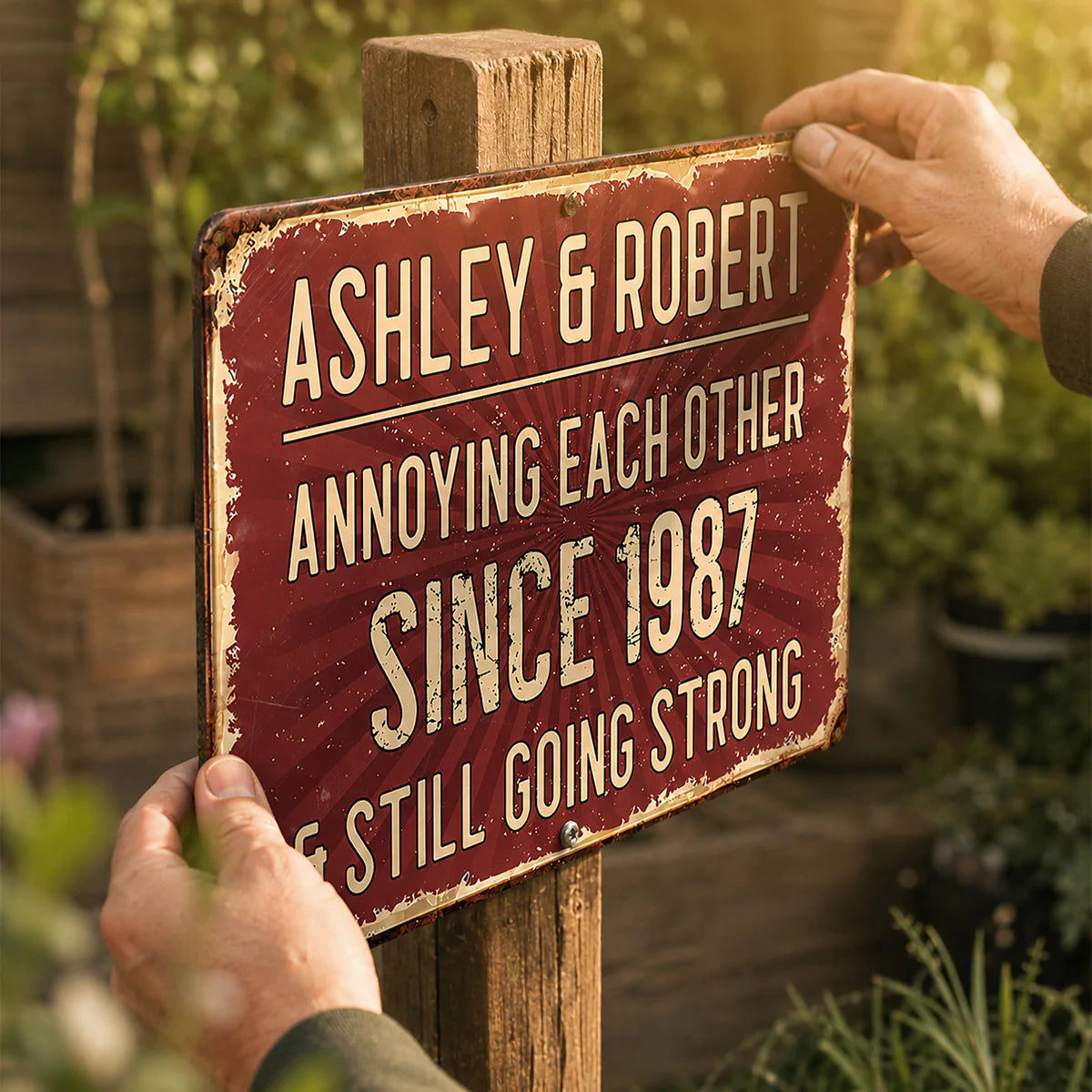 Metal Sign detail view for Couples