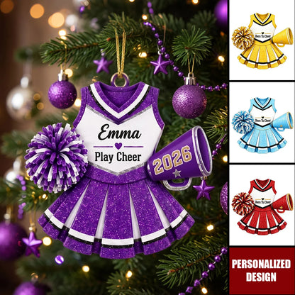 Cheer Life Personalized Cheerleader Ornament - Custom Cheer Team Keepsake for Girls