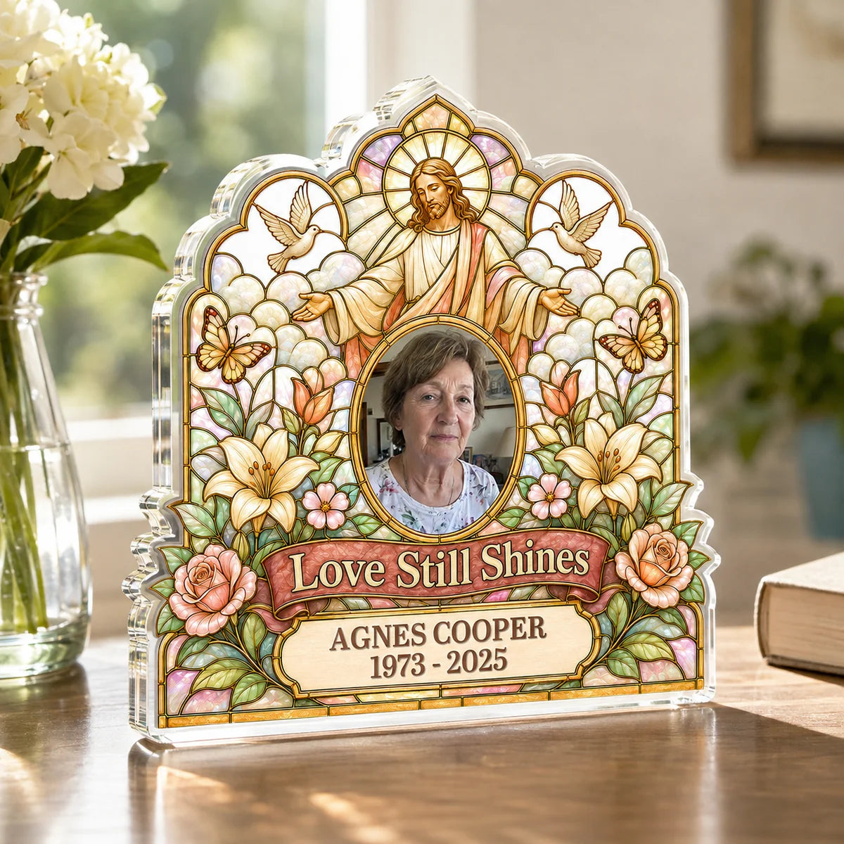 Love Still Shines Personalized Acrylic Plaque - Custom Memorial Keepsake for Family Bereavement