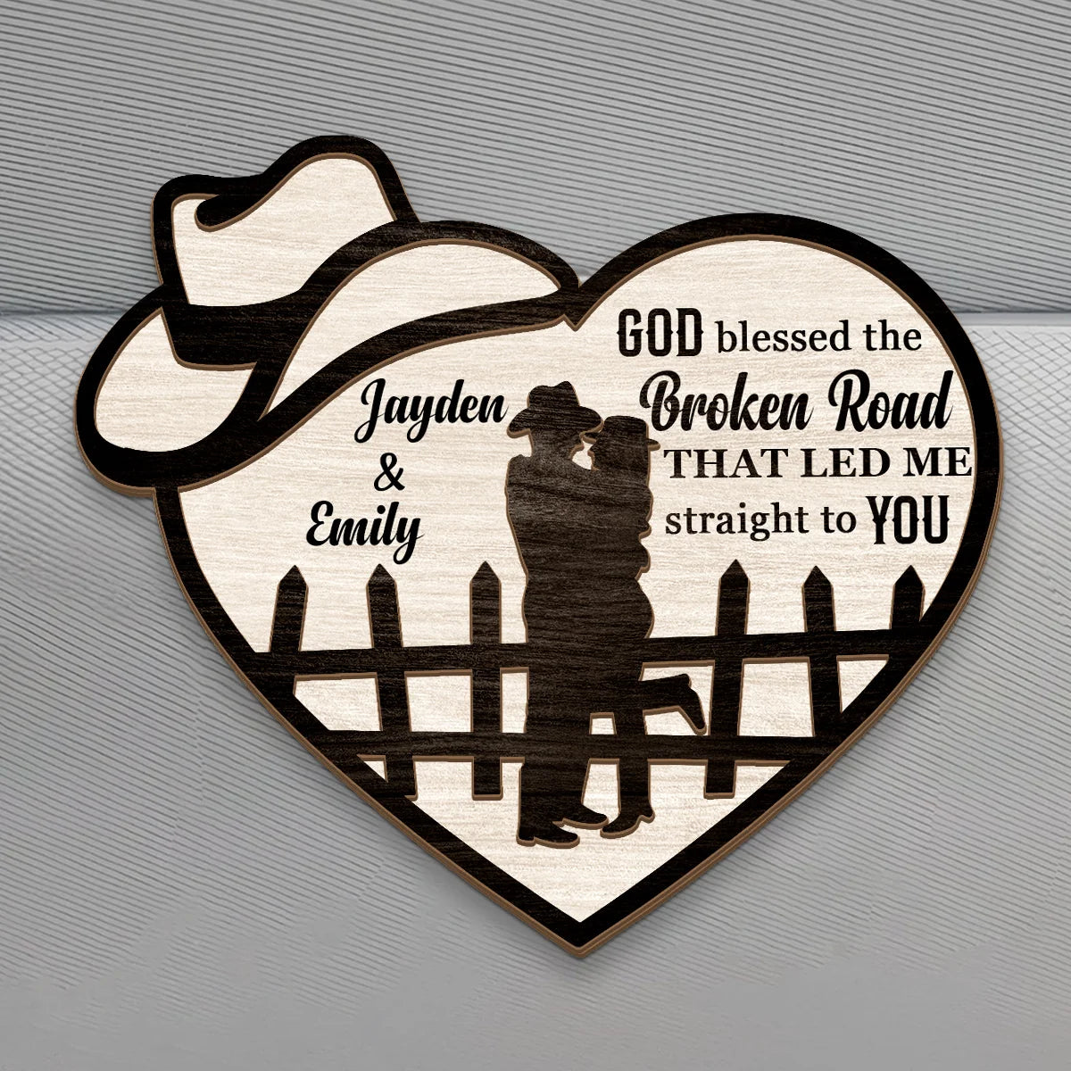 Personalized Car Visor Clip for Couples with personalized design details for meaningful gifting