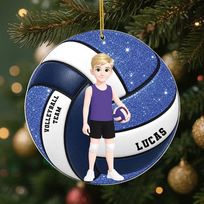 Personalized Volleyball Ornament Custom Acrylic Sports - Keepsake for Christmas Tree & Team Gift