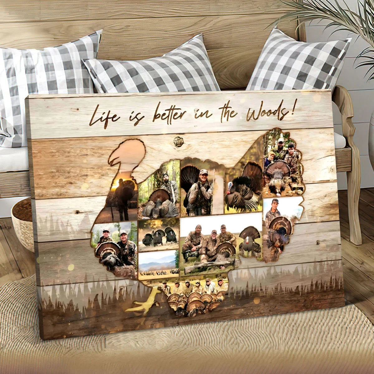 Turkey Photo Collage Canvas personalization view for Dad