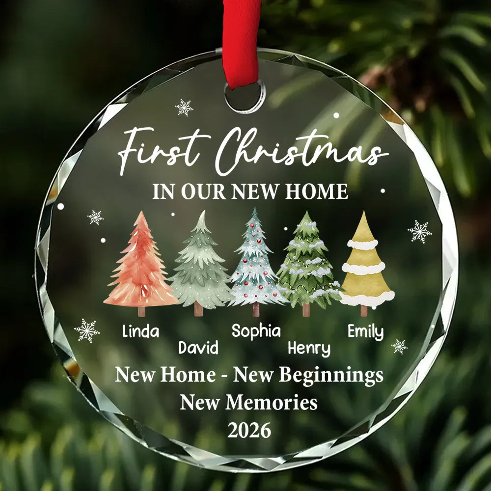Where Memories Begin And Love Grows - Personalized Glass Ornament - New Home Gift, Christmas Housewarming Gift 9904ed13-a90f-4a90-a483-00edb62c4b4a-banner-2.webp