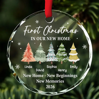 Where Memories Begin And Love Grows - Personalized Glass Ornament - New Home Gift, Christmas Housewarming Gift 9904ed13-a90f-4a90-a483-00edb62c4b4a-banner-2.webp