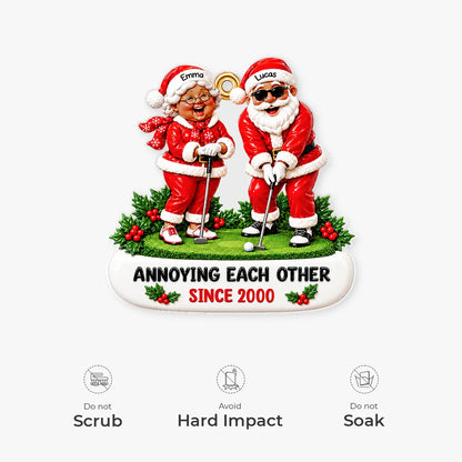 Growing Old Together Personalized Golf Couple Acrylic Ornament - Christmas Gift for Husband Wife