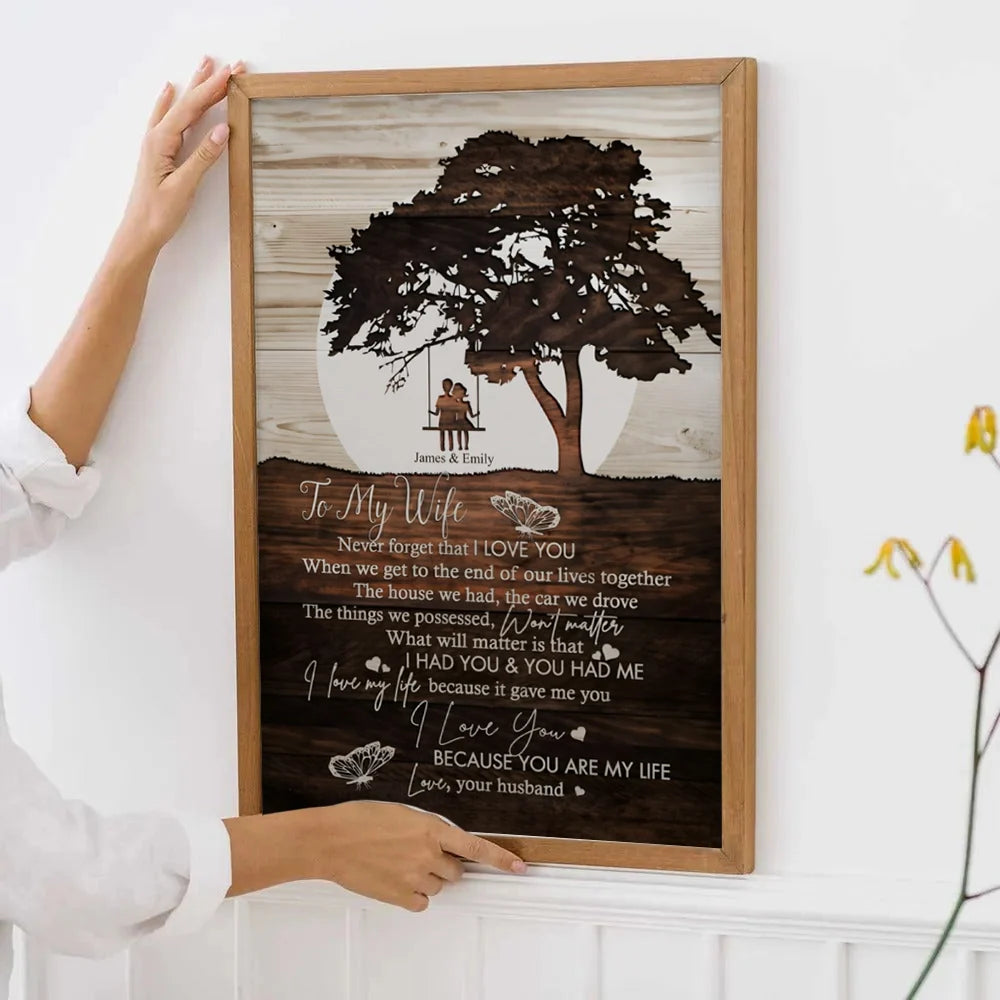 To My Wife Never Forget That I Love You - Personalized Canvas / Poster Romantic Anniversary Gift