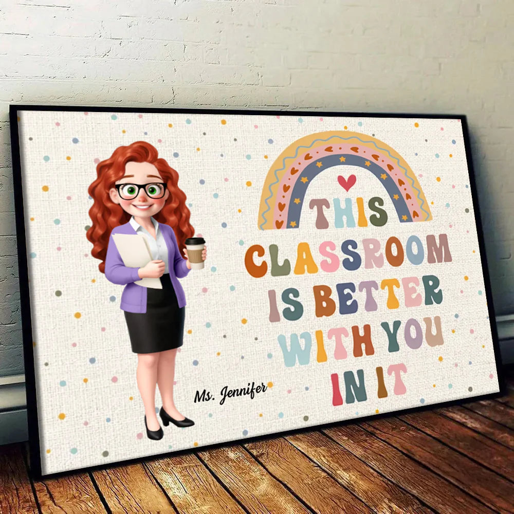 Teacher Appreciation Canvas for Teacher with personalized design details for meaningful gifting