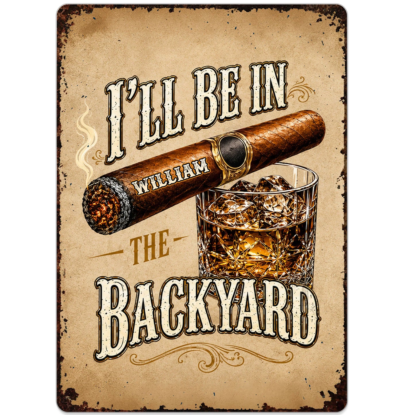 Personalized Man Cave Sign for Dad with personalized design details for meaningful gifting image 10