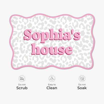 Custom House Name Shaped Doormat - Personalized Gift for Best Friends