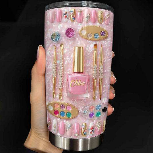 Custom Nail Tech Tumbler for Best Friends with personalized design details for meaningful gifting