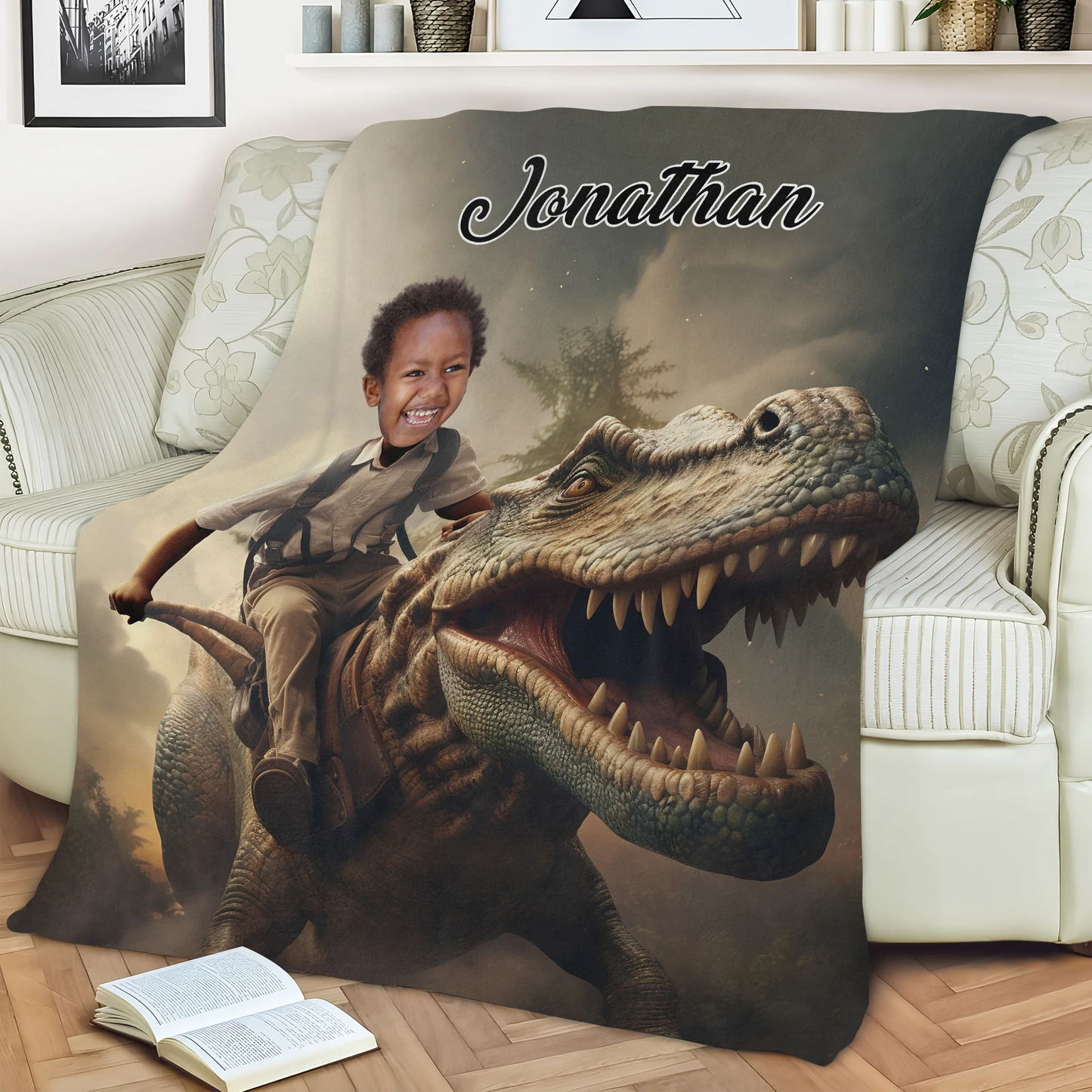 Personalized Kids Photo Blanket personalization view for Daughter/Granddaughter