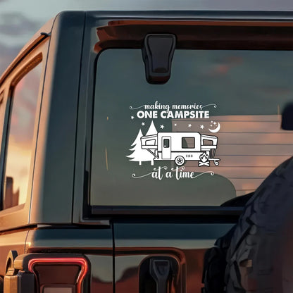 Welcome To Our Campsite - Personalized Camping Decal Sticker