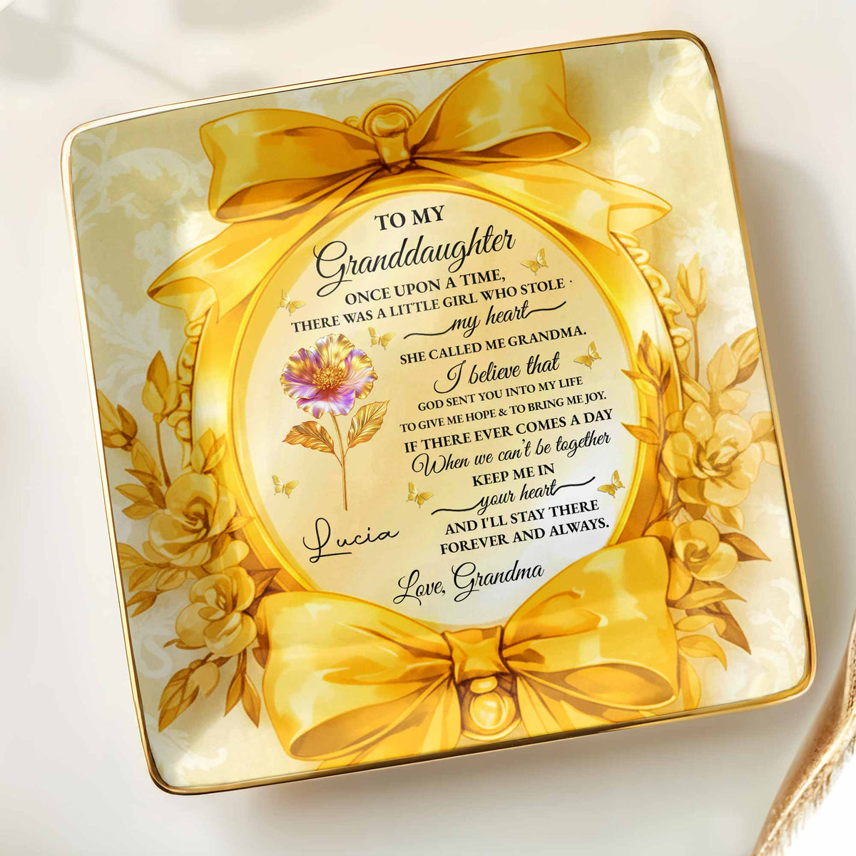 To My Granddaughter, Once Upon A Time, Ribbon and Flowers