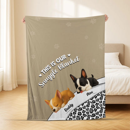 "This Is My Snuggle Blanket" Personalized Dog Blanket - Custom Pet Keepsake Gift for Dog Lovers
