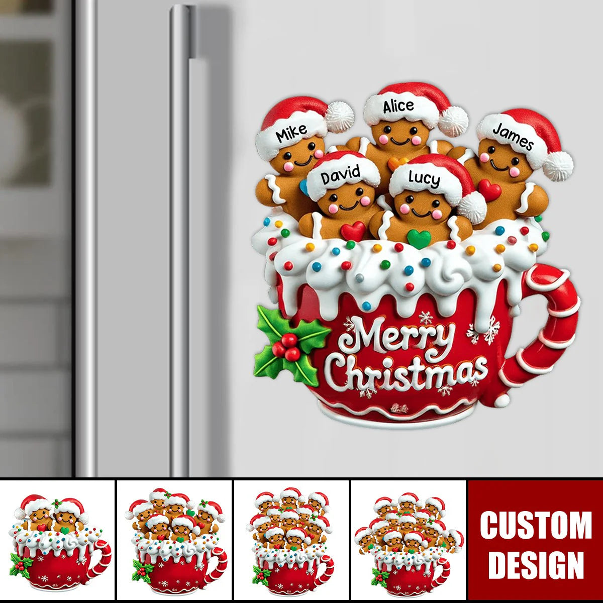Custom Christmas Decal personalization view for Family