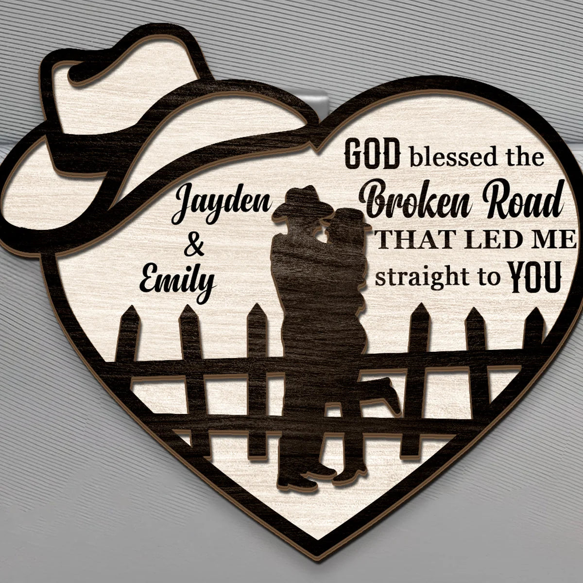 Personalized Car Visor Clip personalization view for Couples
