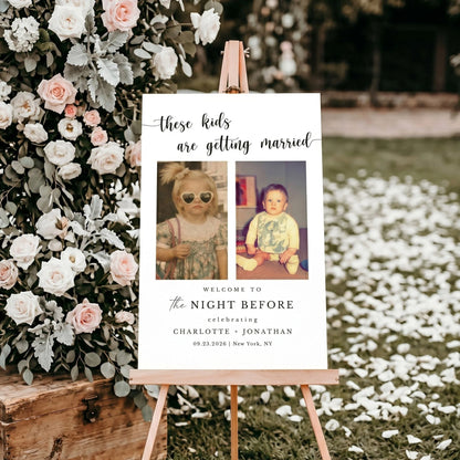 Personalized Wedding Welcome Sign personalization view for Couples