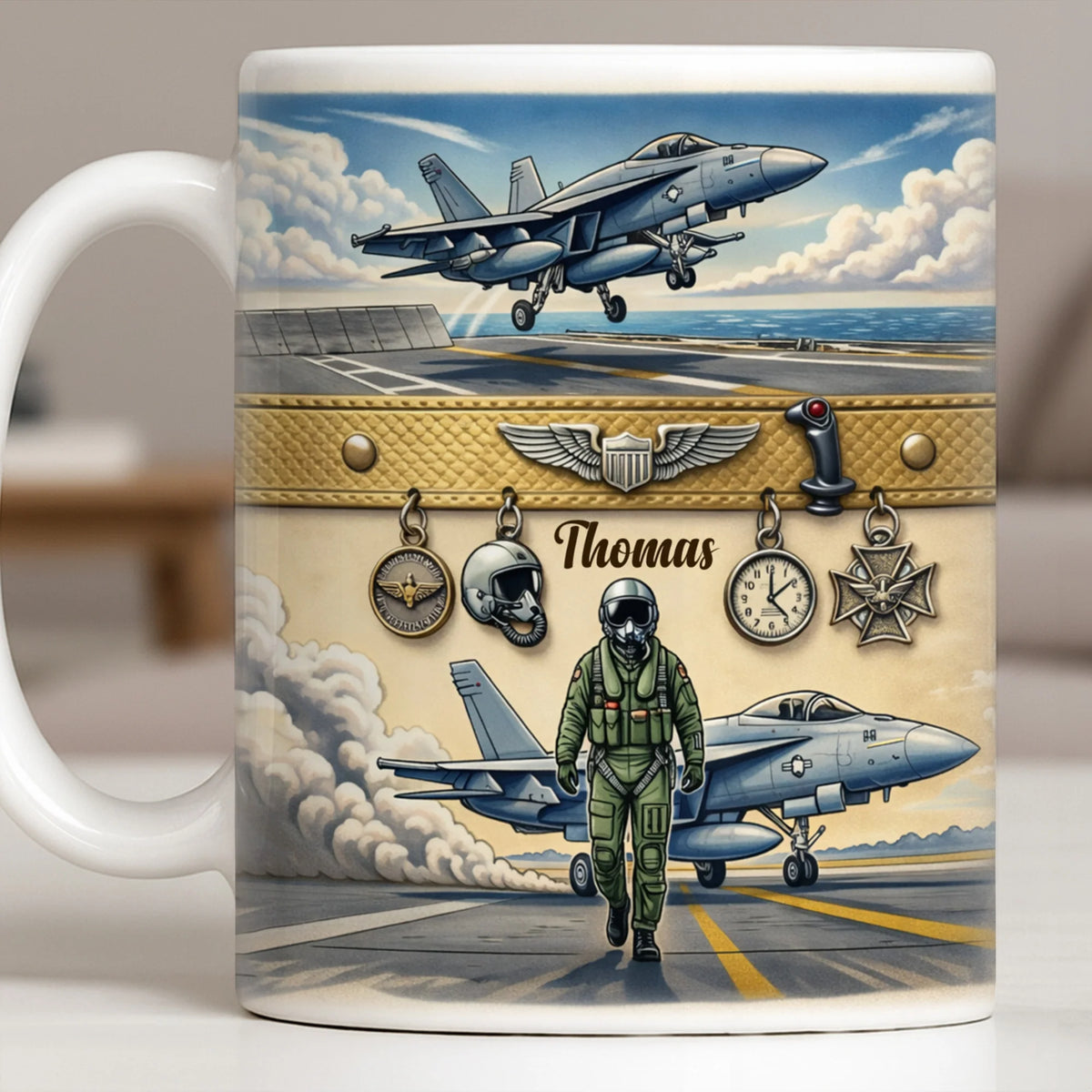 Customizable Military Pilot And Jets Theme